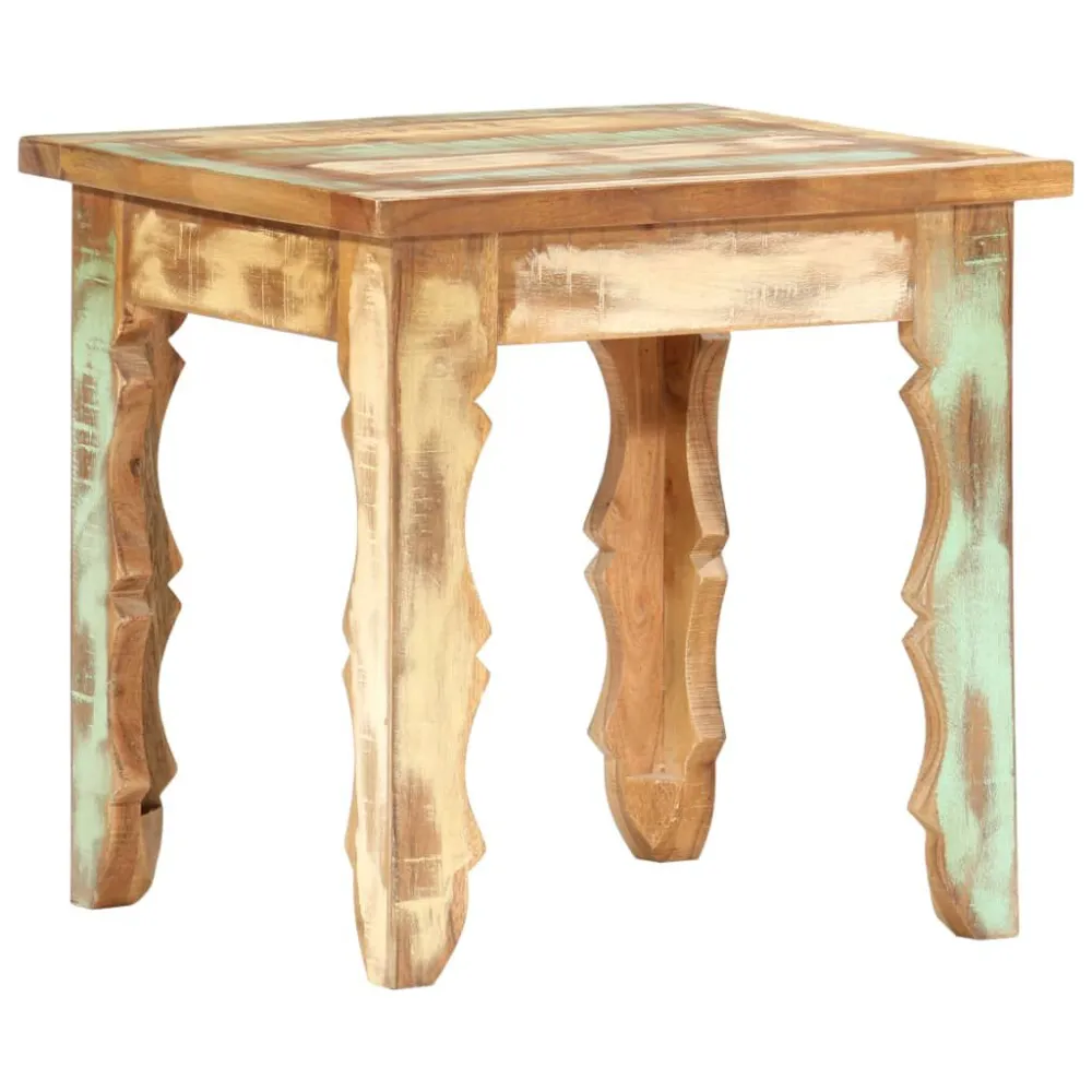 Mesa de centro 40x40x40 cm madeira recuperada maciç | Montagem Rápida