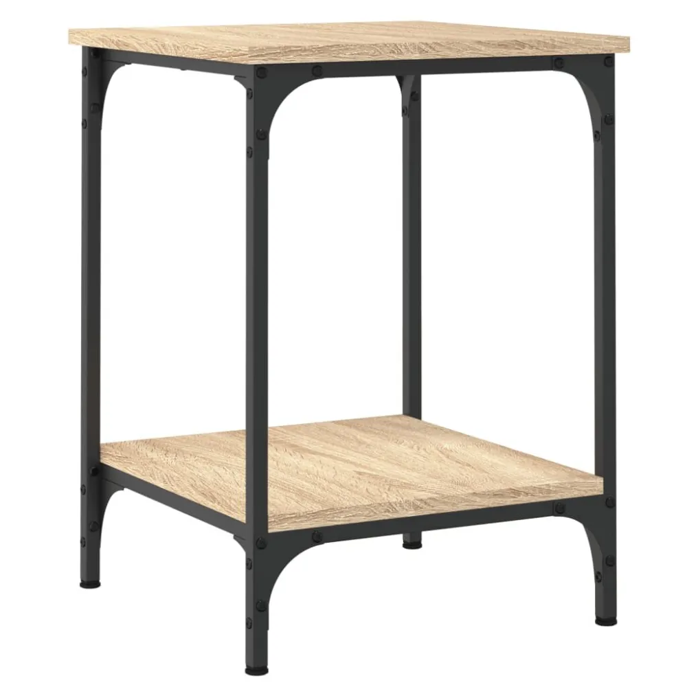 Mesa de centro 40x40x55 cm derivados de madeira carvalho sonoma | Montagem Rápida