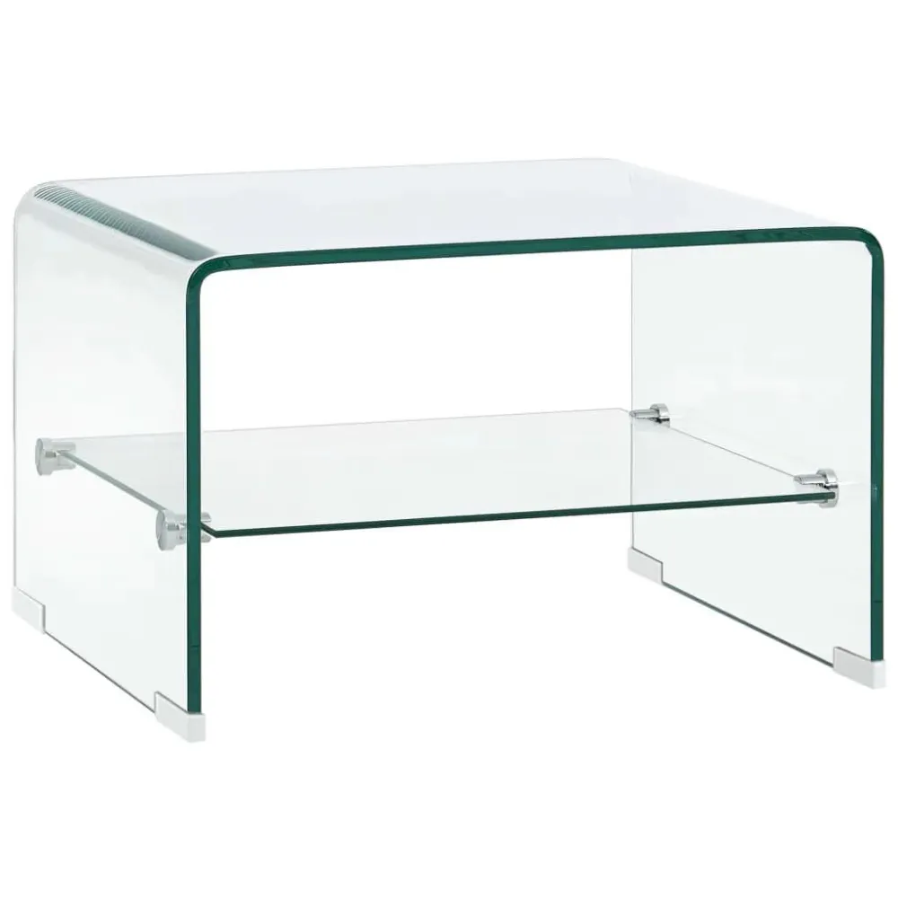 Mesa de centro 50x45x33 cm vidro temperado transparente com 4 Cadeiras