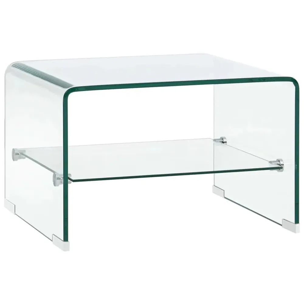 Mesa de centro 50x45x33 cm vidro temperado transparente com 4 Cadeiras