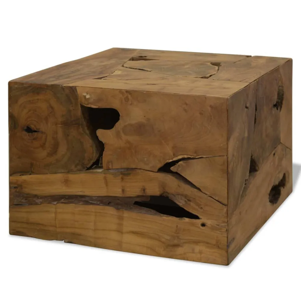 Mesa de centro 50x50x35 cm teca genuína castanho em Madeira de Eucalipto