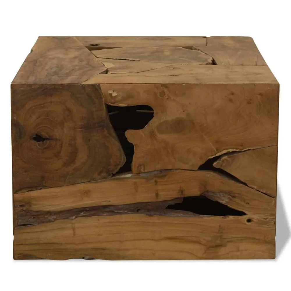Mesa de centro 50x50x35 cm teca genuína castanho em Madeira de Eucalipto