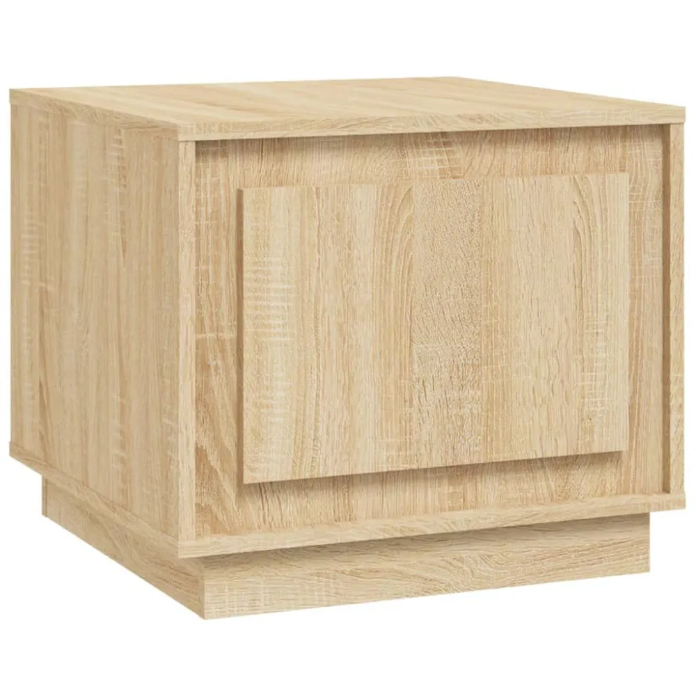 Mesa de centro 51x50x44 cm derivados madeira carvalho sonoma com Base em Pedra Artificial