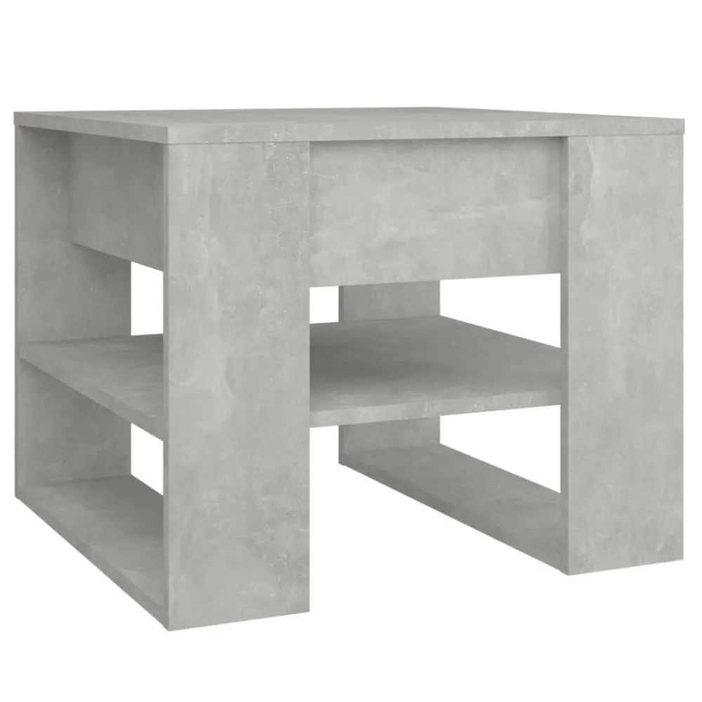 Mesa de centro 55,5x55x45 cm madeira processada cinza cimento Dimensões 120x80cm