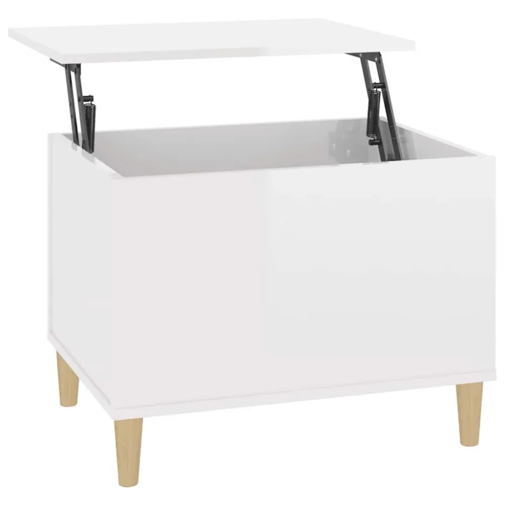 Mesa centro 60x44,5x45 cm derivados de madeira branco reluzente