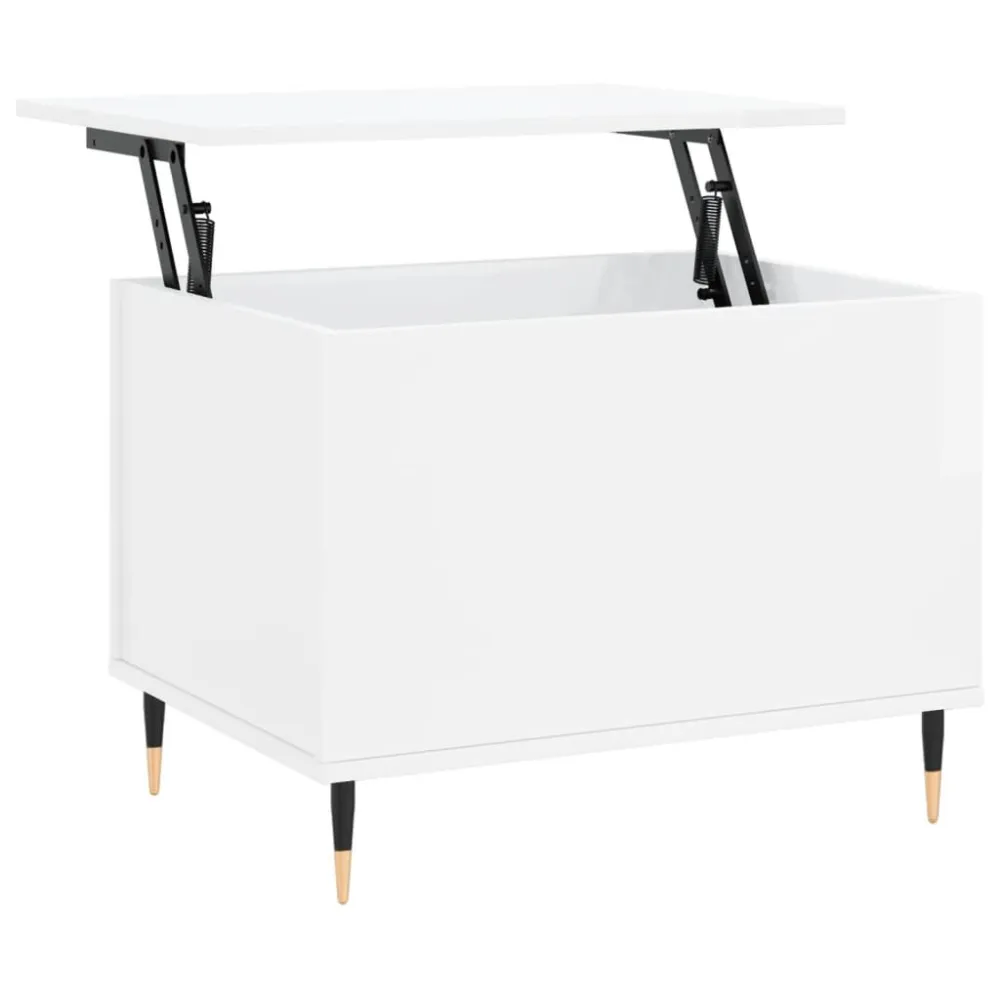 Mesa centro 60x44,5x45 cm derivados de madeira branco reluzente