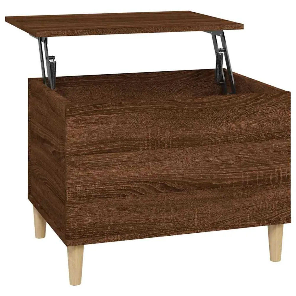 Mesa centro 60x44,5x45 cm derivados madeira carvalho castanho Fácil de Limpar