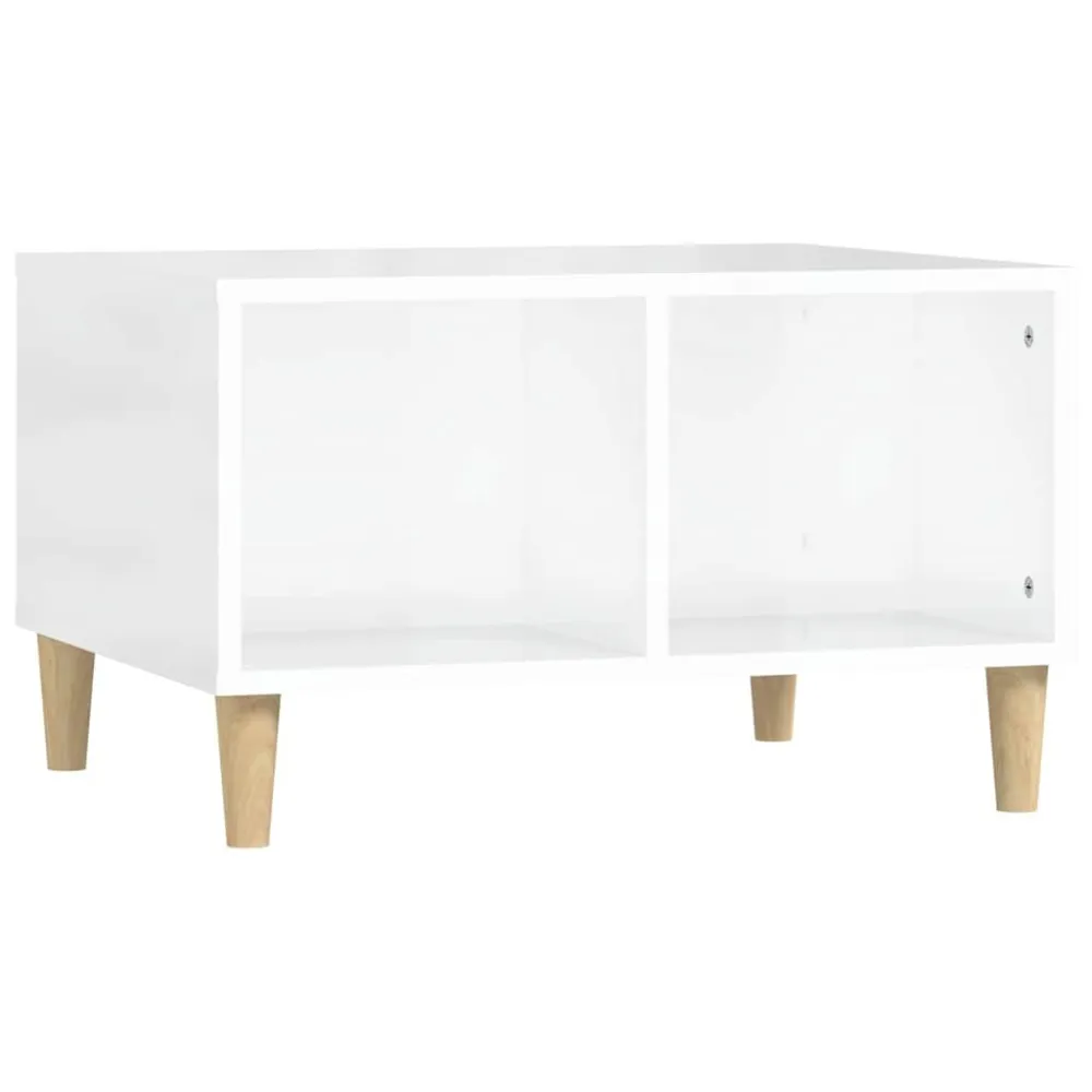 Mesa de centro 60x50x36,5 cm derivados madeira branco resplandecente