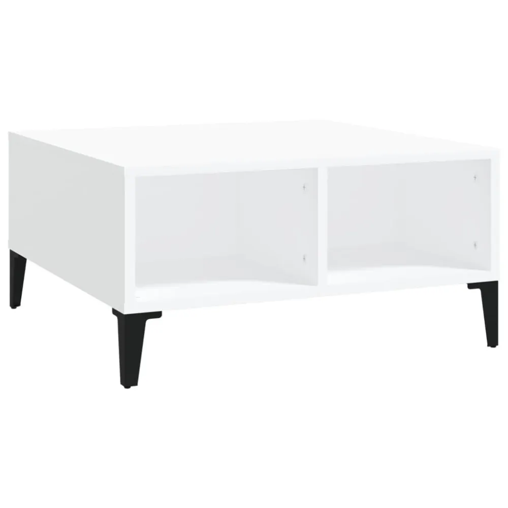 Mesa de centro 60x60x30 cm derivados de madeira branco para Churrasqueiras e Áreas de Lazer