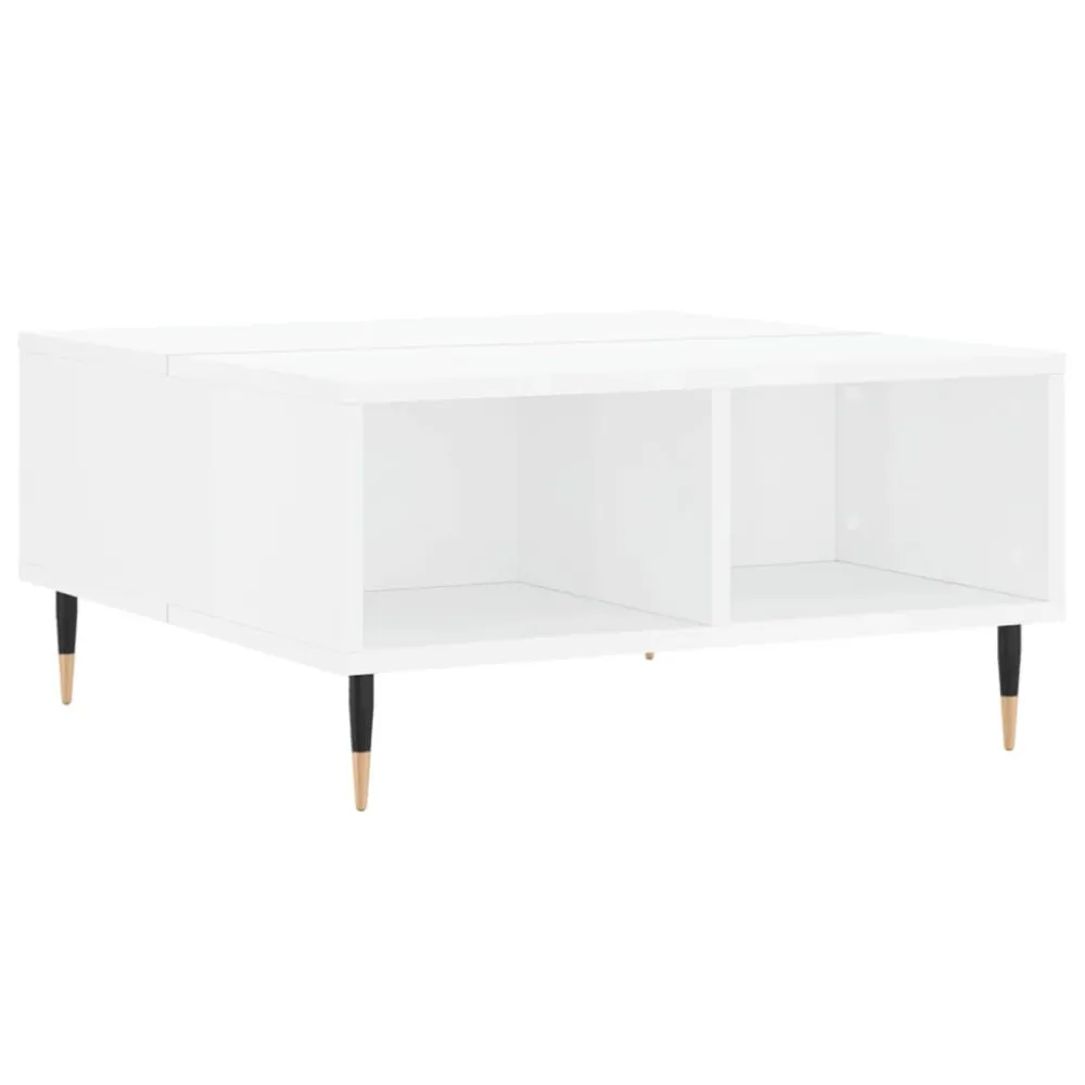 Mesa de centro 60x60x30 cm derivados madeira branco radiante