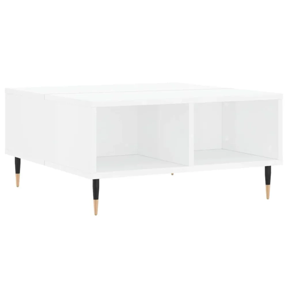 Mesa de centro 60x60x30 cm derivados madeira branco radiante