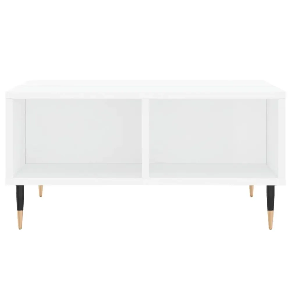 Mesa de centro 60x60x30 cm derivados madeira branco radiante