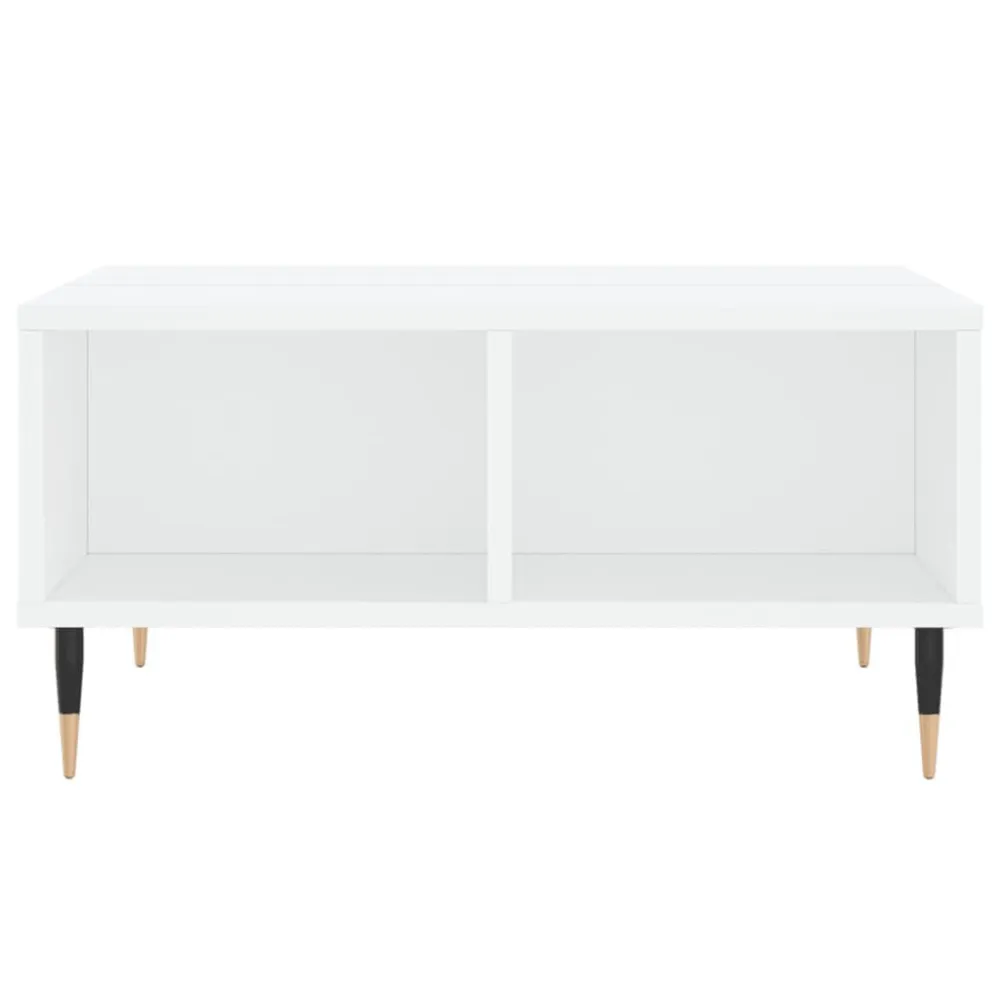 Mesa de centro 60x60x30 cm derivados de madeira branco com Ajuste de Altura