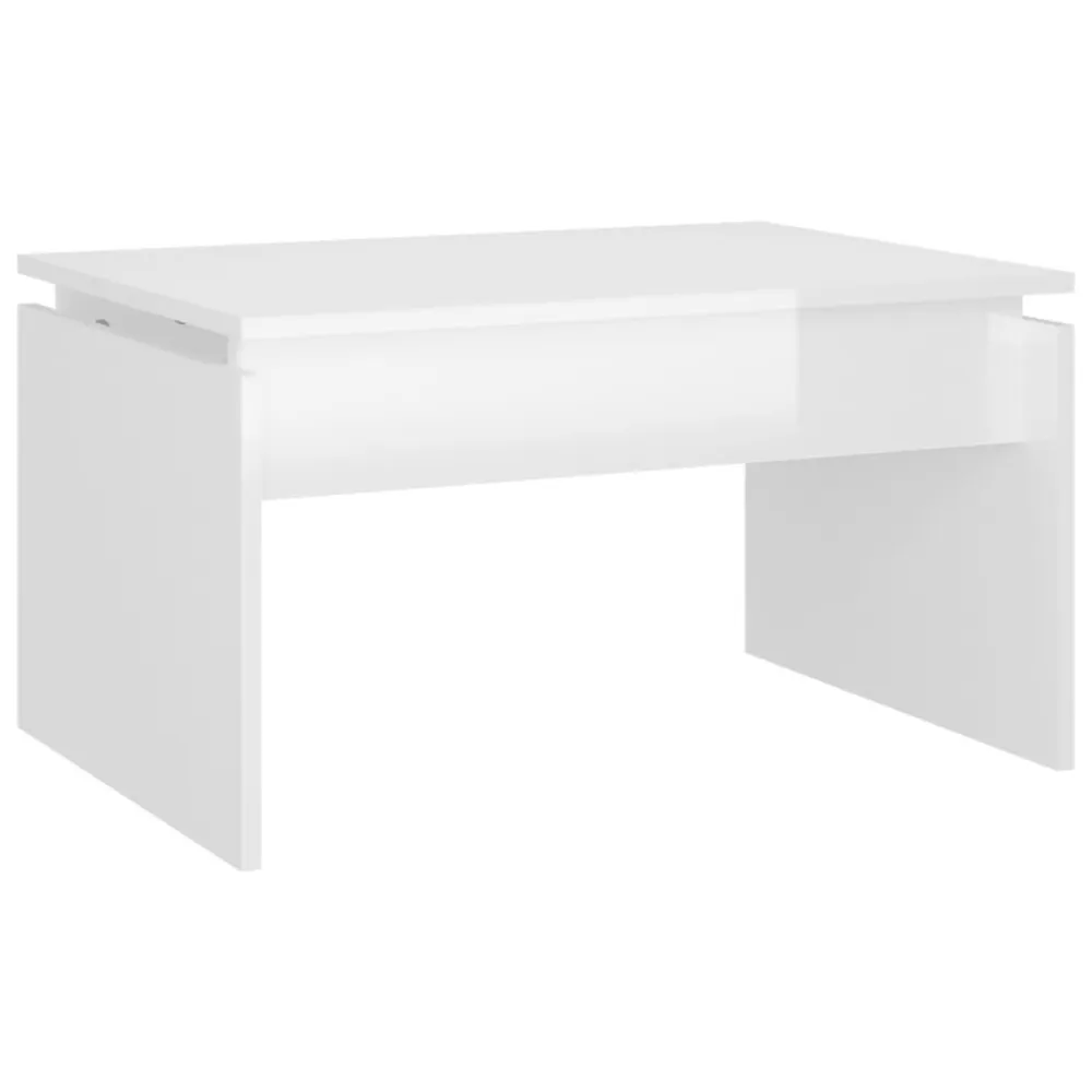 Mesa de centro 68x50x38 cm derivados madeira branco resplandecente Dimensões 120x80cm