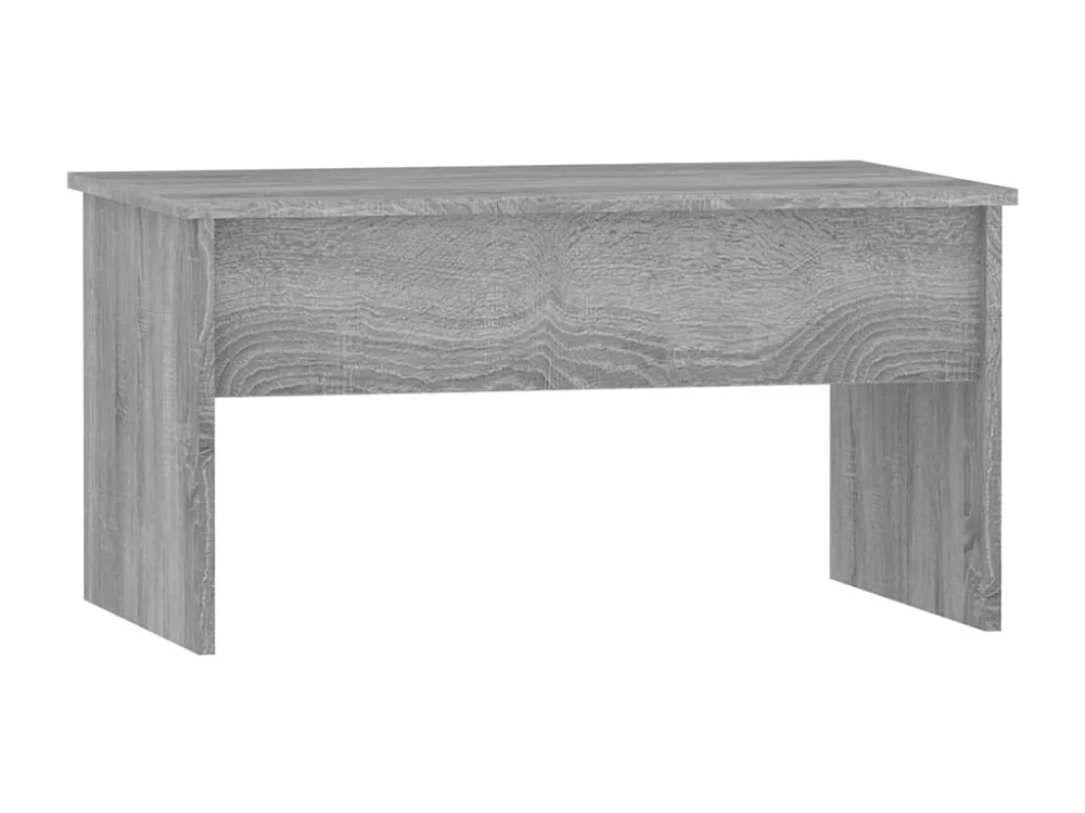 Mesa de centro 80x50,5x41,5cm madeira processada sonoma cinza Fácil de Limpar