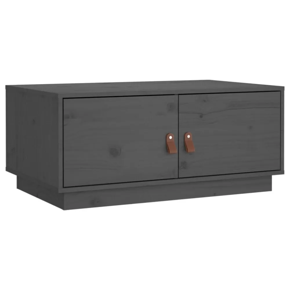 Mesa de centro 80x50x35 cm pinho maciço cinza Dimensões 120x80cm