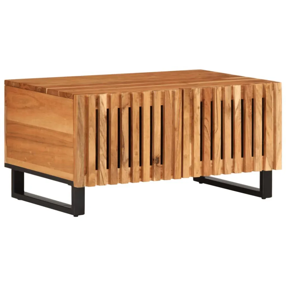 Mesa de centro 80x51x40 cm madeira de acácia maciç com Ajuste de Altura