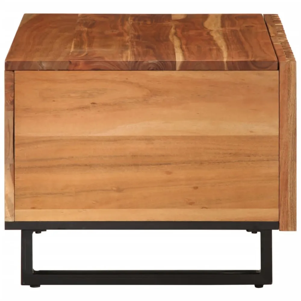 Mesa de centro 80x51x40 cm madeira de acácia maciç com Ajuste de Altura