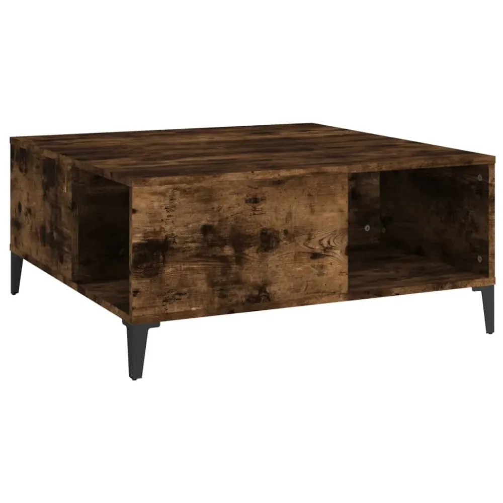 Mesa de centro 80x80x36,5 cm derivados madeira carvalho fumado para Ambientes Externos
