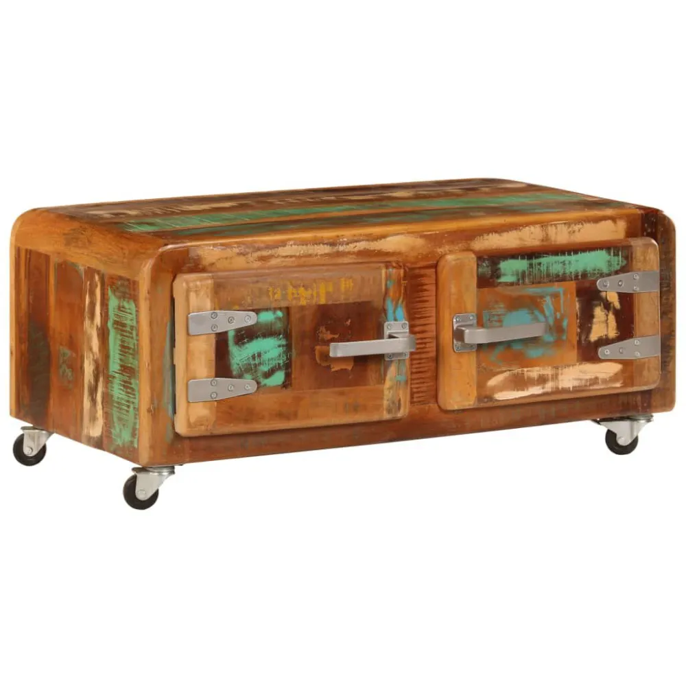 Mesa de centro 85x55x40 cm madeira recuperada maciç para Ambientes Externos