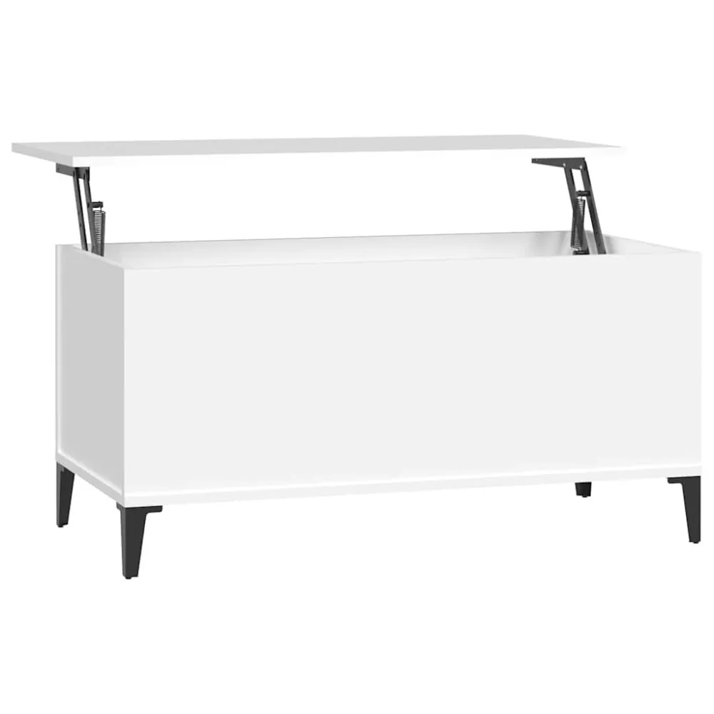 Mesa de centro 90x44,5x45 cm derivados de madeira branco para Ambientes Externos