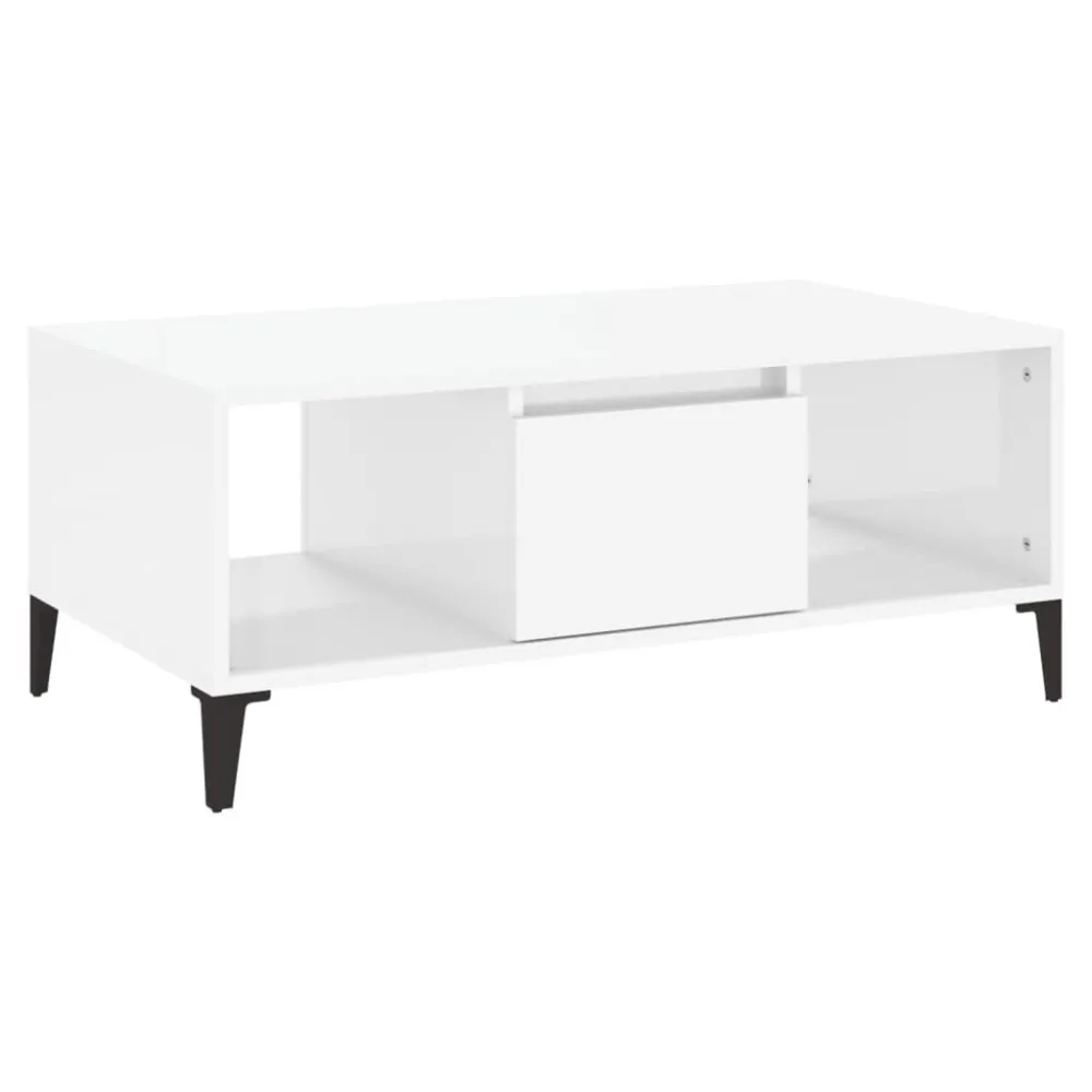 Mesa de centro 90x50x36,5 cm derivados madeira branco radiante