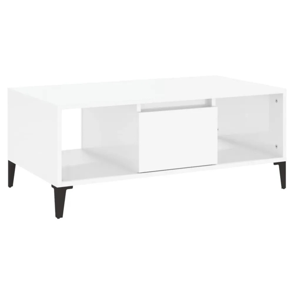Mesa de centro 90x50x36,5 cm derivados madeira branco radiante