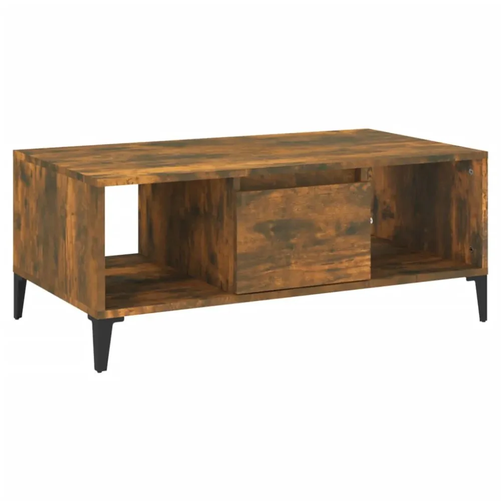 Mesa de centro 90x50x36,5 cm derivados madeira carvalho fumado | Montagem Rápida