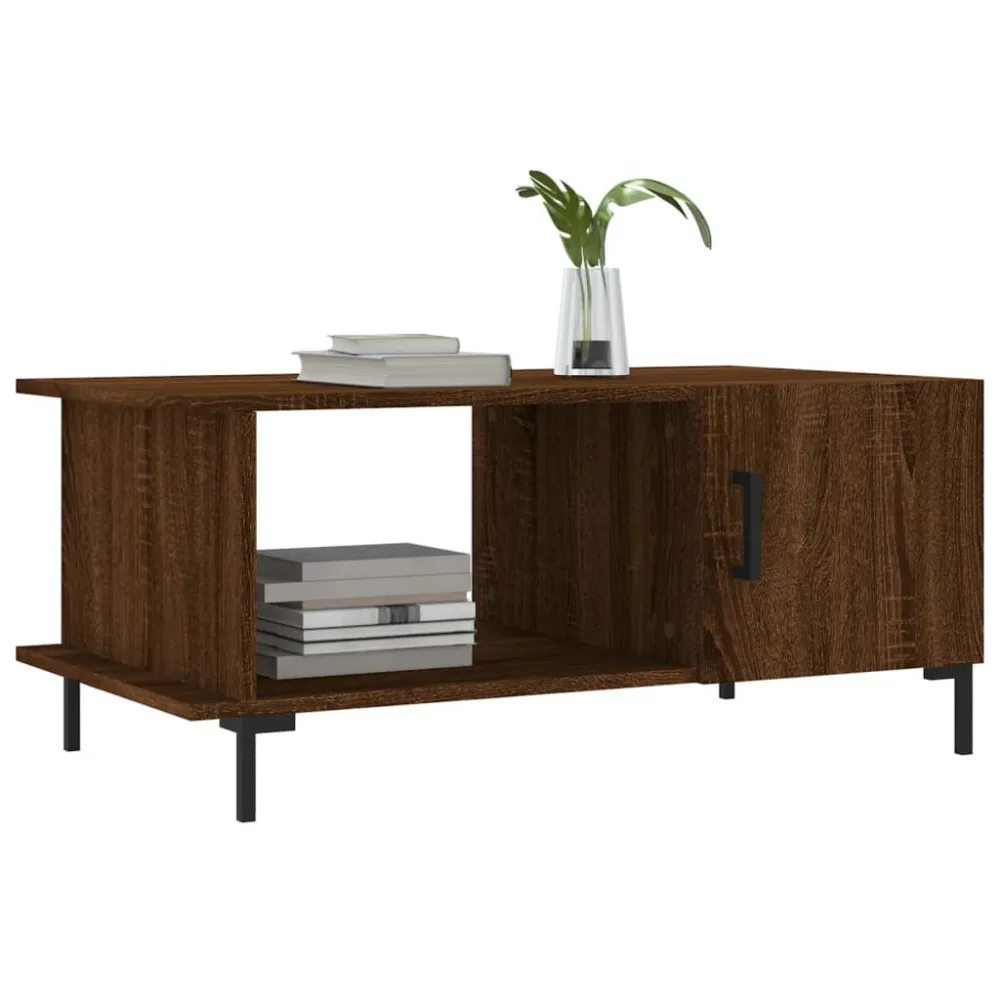 Mesa centro 90x50x40 cm derivados de madeira carvalho castanho em Madeira de Eucalipto