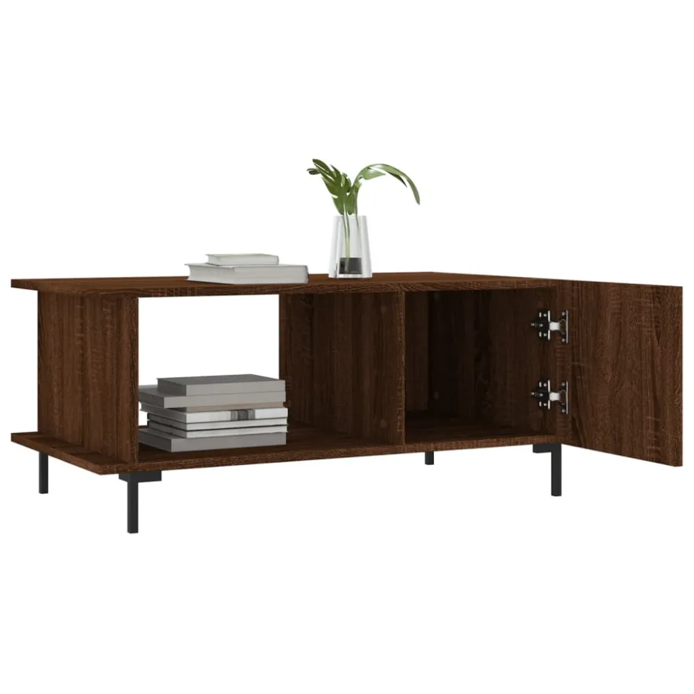 Mesa centro 90x50x40 cm derivados de madeira carvalho castanho em Madeira de Eucalipto