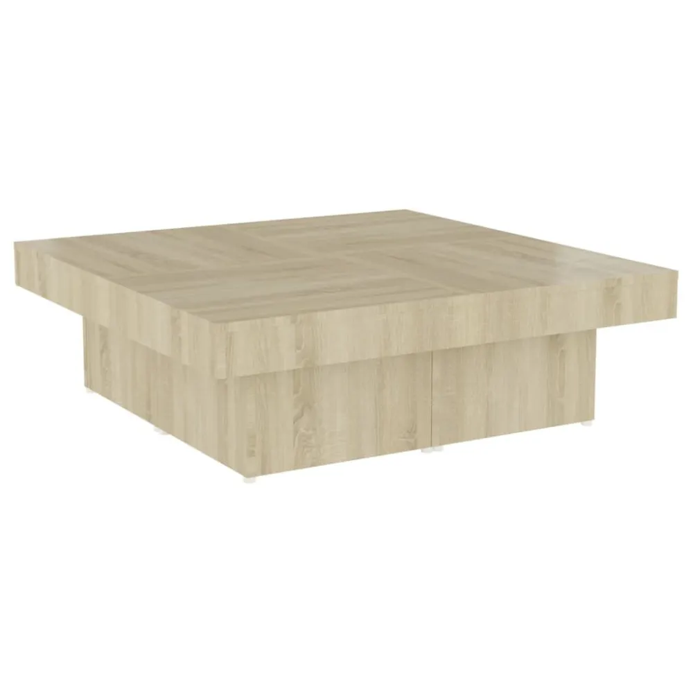 Mesa de centro 90x90x28 cm contraplacado carvalho sonoma com Ajuste de Altura