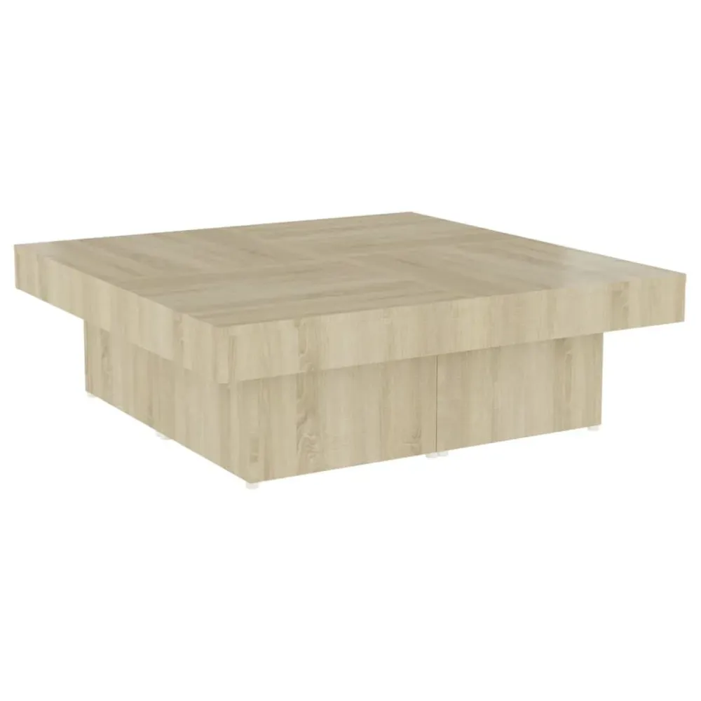 Mesa de centro 90x90x28 cm contraplacado carvalho sonoma com Ajuste de Altura