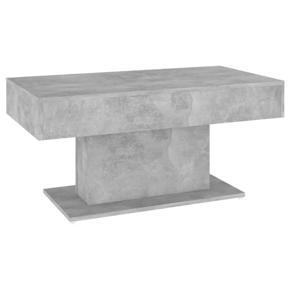 Mesa de centro 96x50x45 cm derivados madeira cinzento cimento com Guarda-sol Central