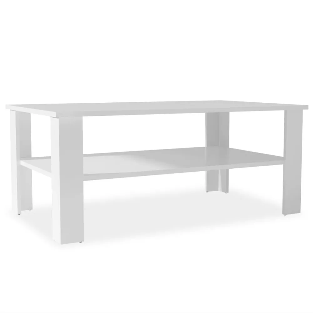Mesa de centro em aglomerado 100x59x42 cm branco para Churrasqueiras e Áreas de Lazer