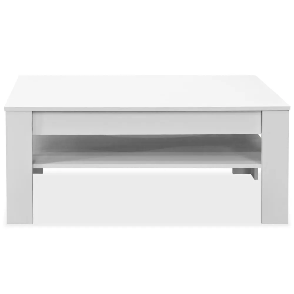 Mesa de centro em aglomerado 110x65x48 cm branco para Ambientes Externos