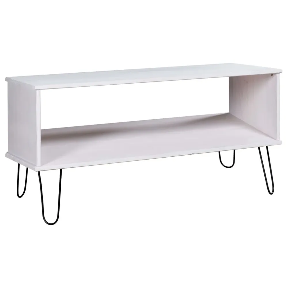 Mesa de centro Atual York madeira de pinho maciç branco