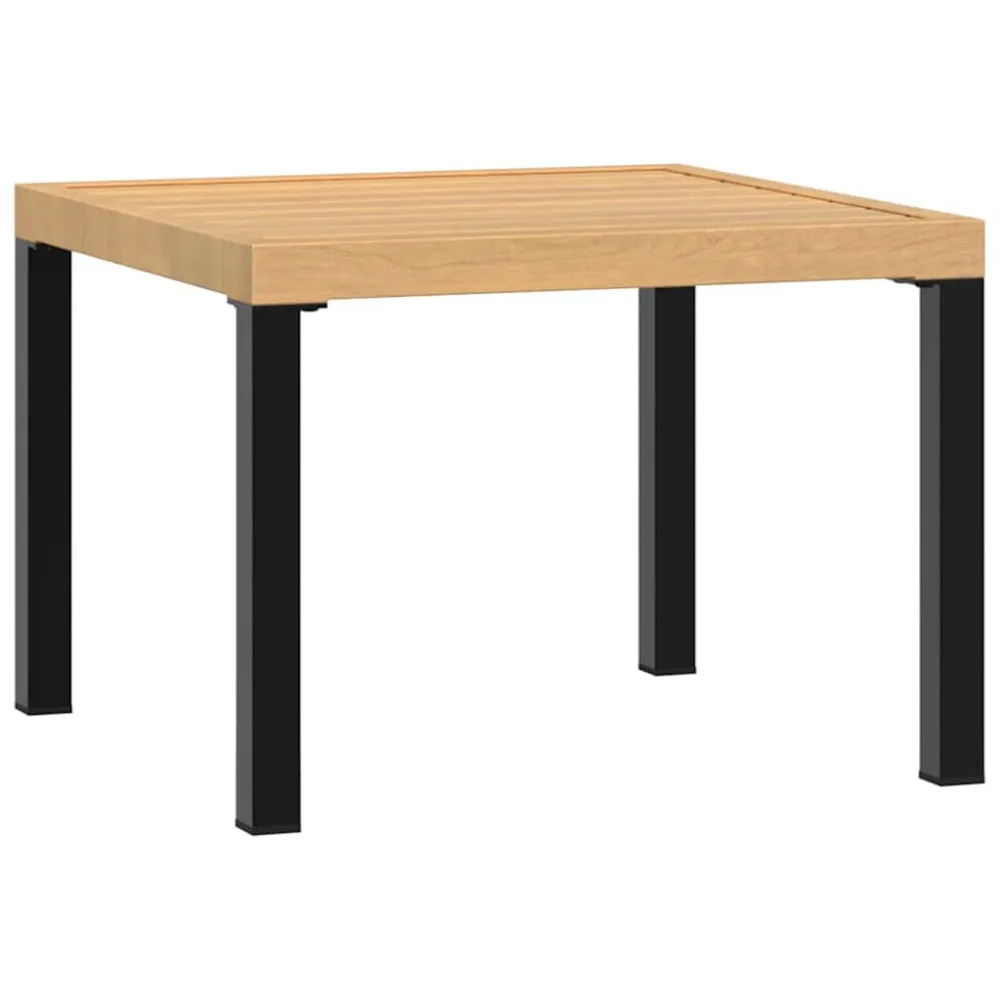 Mesa de centro para jardim 55x55x39,5 cm ço revestido pó preto para Ambientes Externos