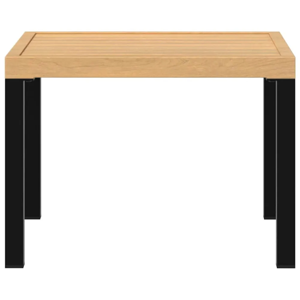 Mesa de centro para jardim 55x55x39,5 cm ço revestido pó preto para Ambientes Externos