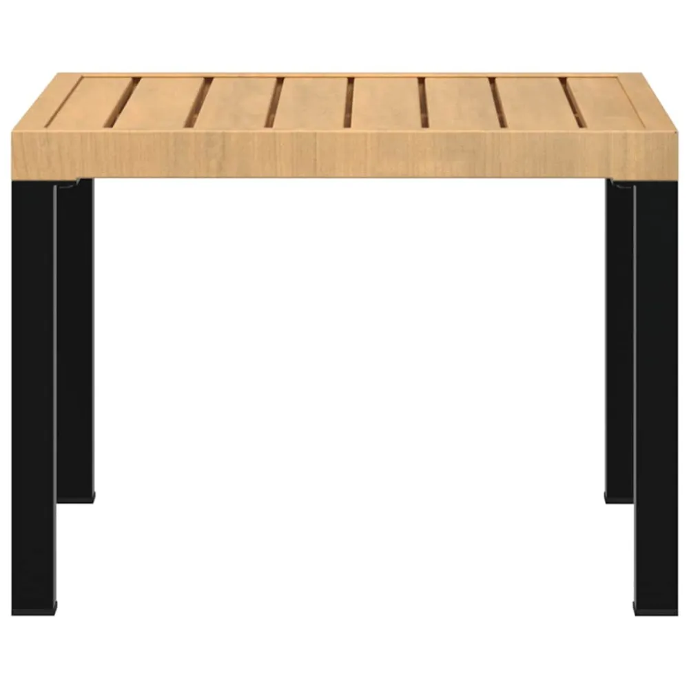 Mesa de centro para jardim 55x55x39,5 cm ço revestido pó preto para Ambientes Externos