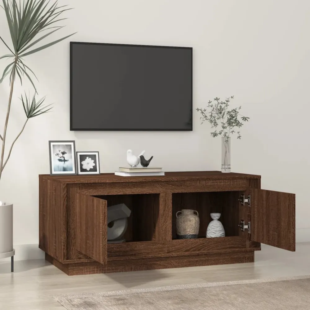 Mesa de Centro para Mesa de centro 102x50x44 cm derivados madeira carvalho castanho