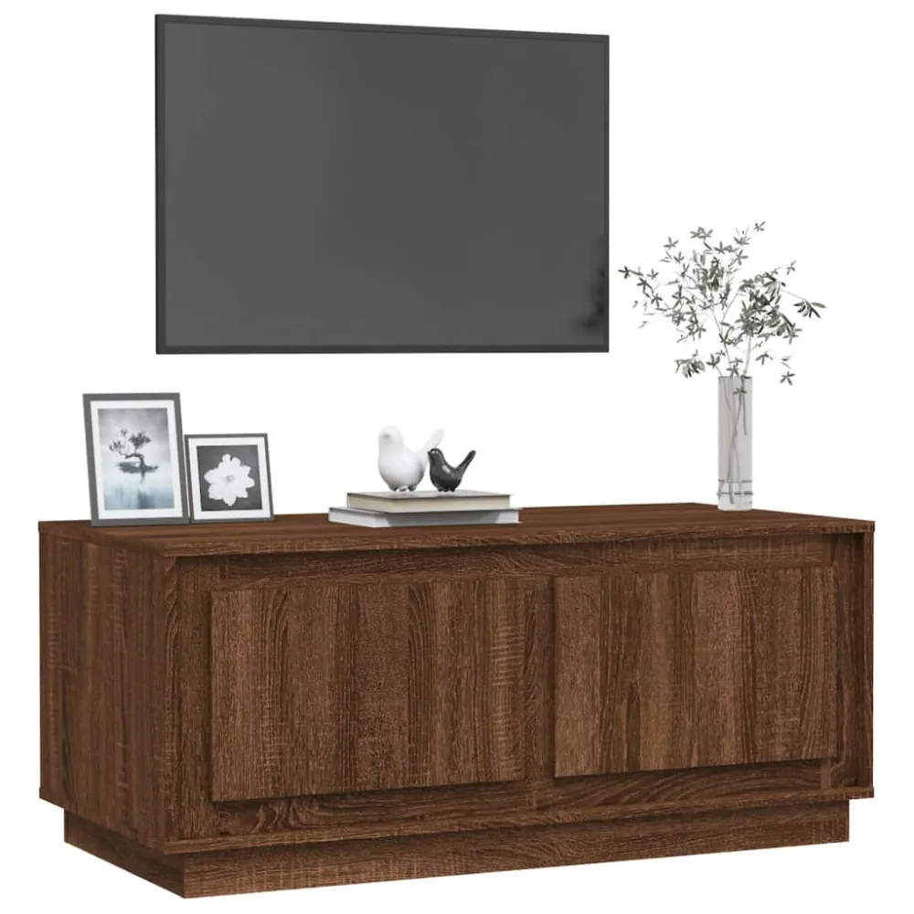 Mesa de Centro para Mesa de centro 102x50x44 cm derivados madeira carvalho castanho