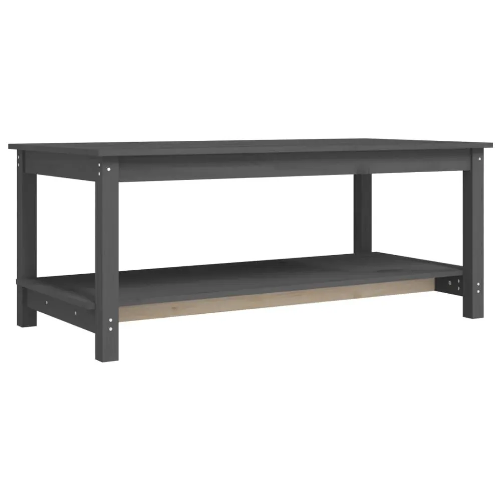 Mesa de Centro para Mesa de centro 110x55x45 cm madeira de pinho maciç cinzento