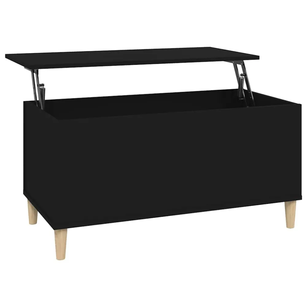 Mesa de Centro para Mesa de centro 90x44,5x45 cm derivados de madeira preto