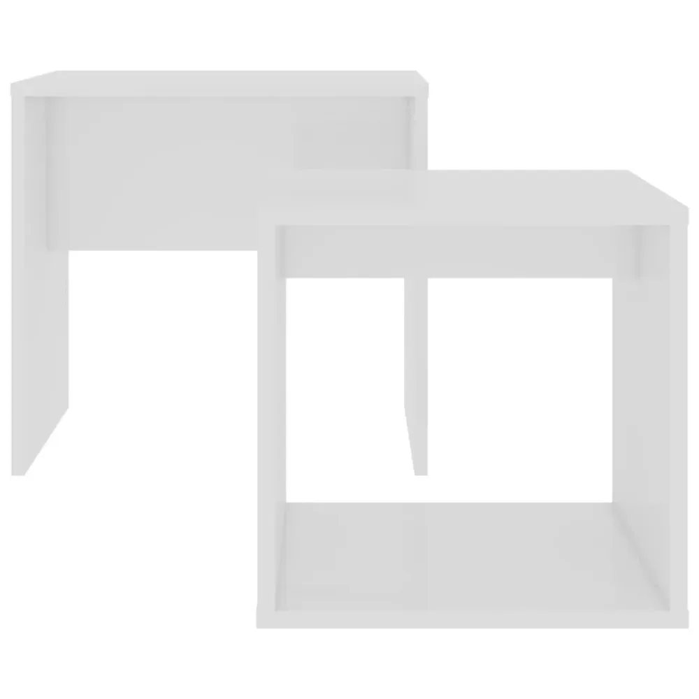 Mesa Dobrável para Conjunto mesas de centro derivados de madeira branco