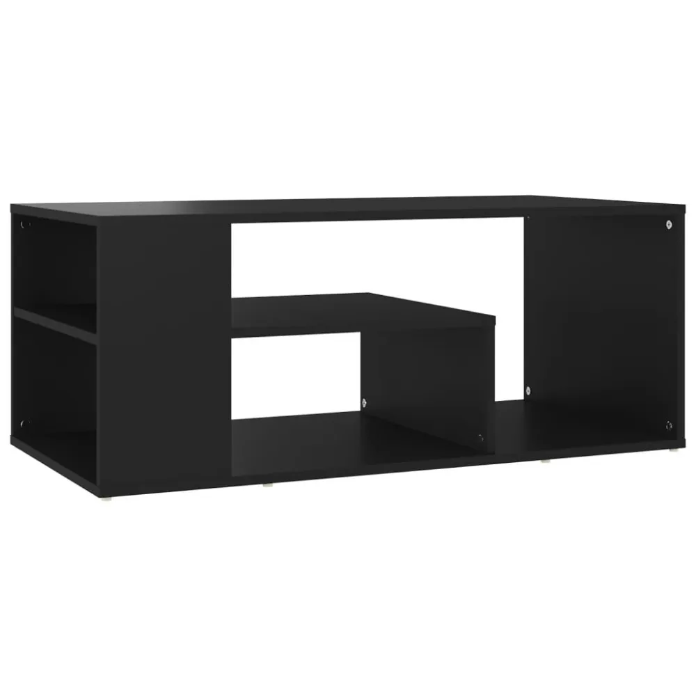 Mesa Dobrável para Mesa de centro 100x50x40 cm derivados de madeira preto