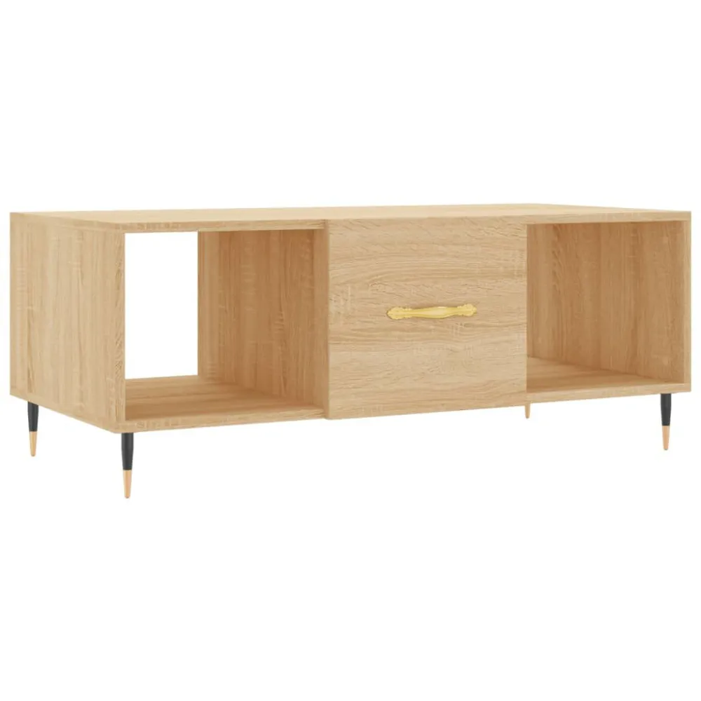 Mesa Dobrável para Mesa de centro 102x50x40 derivados de madeira carvalho sonoma