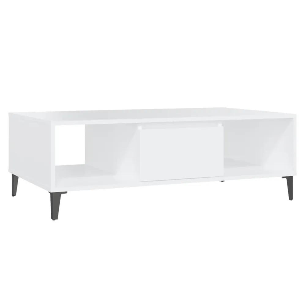 Mesa Dobrável para Mesa de centro 103,5x60x35 cm derivados de madeira branco