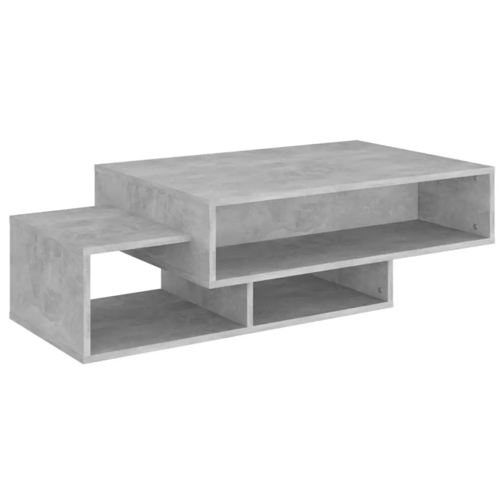 Mesa Dobrável para Mesa de centro 105x55x32 cm derivados madeira cinzento cimento