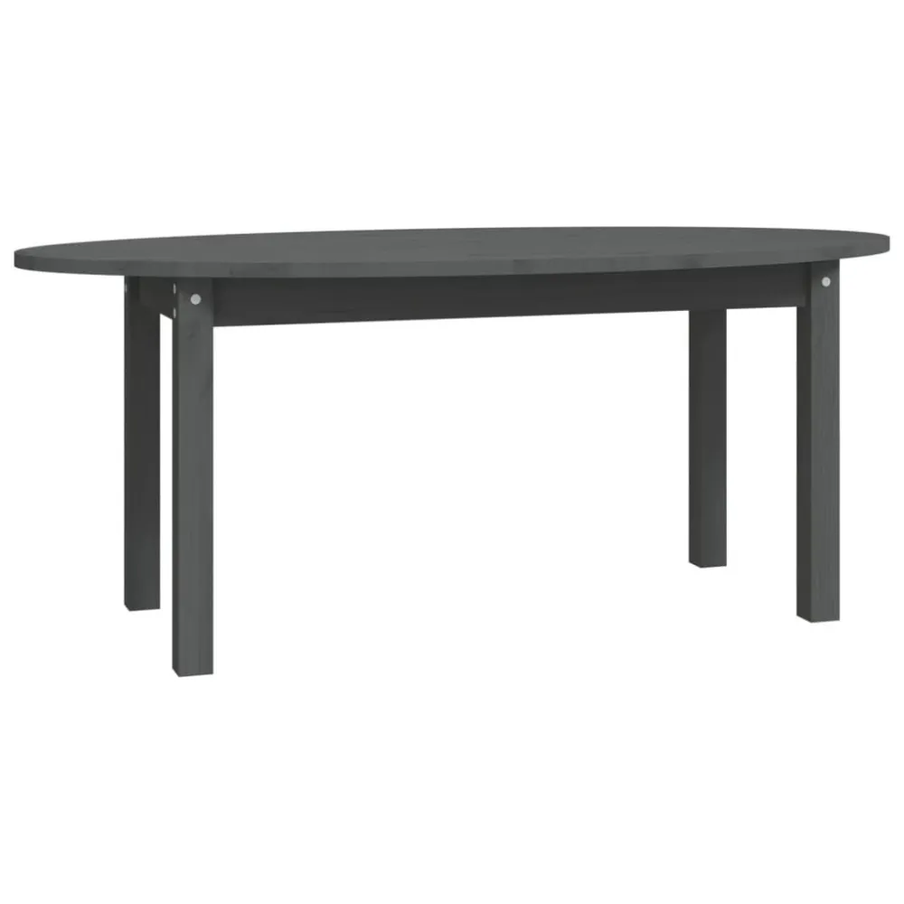 Mesa Dobrável para Mesa de centro 110x55x45 cm madeira de pinho maciç cinzento