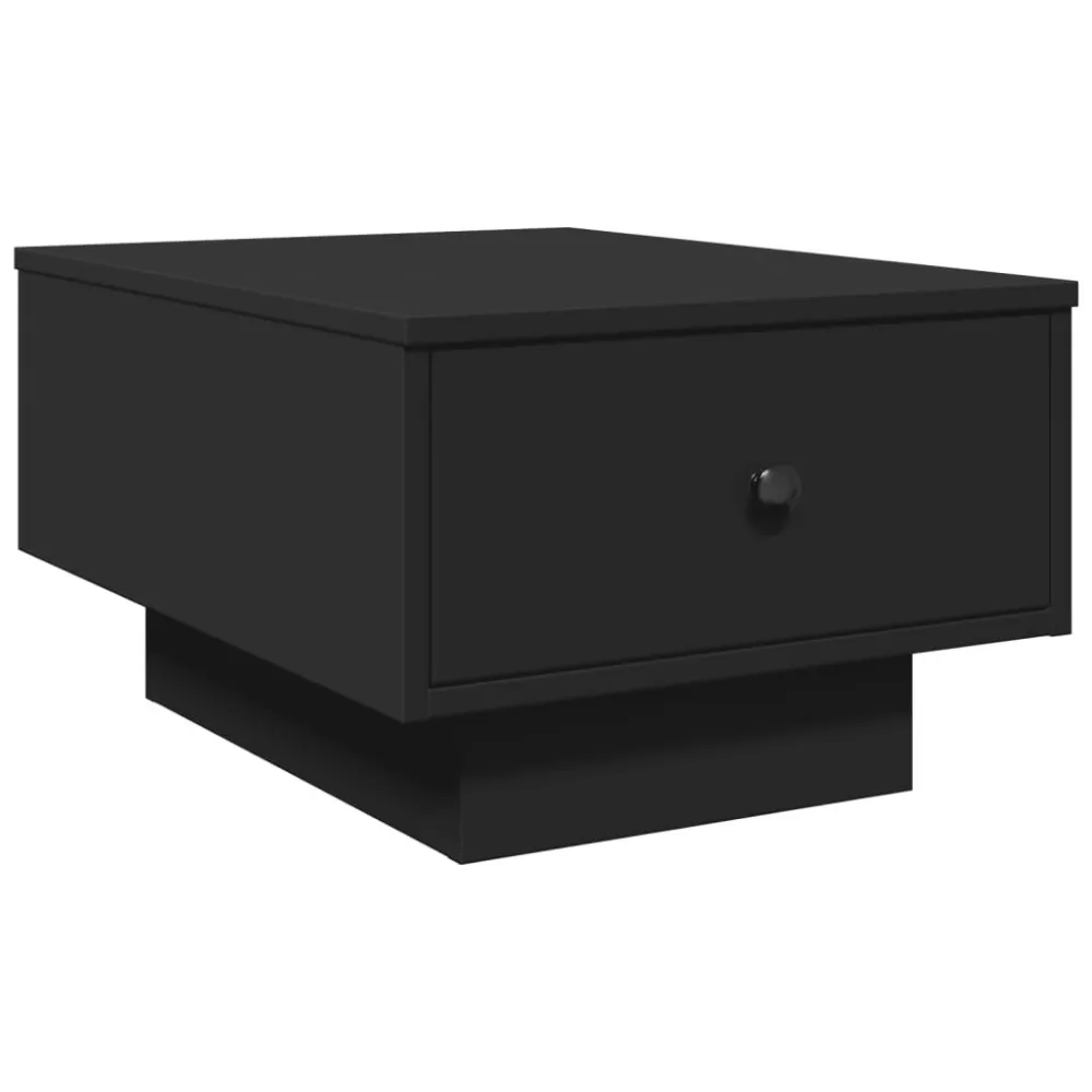 Mesa Dobrável para Mesa de centro 60x45x31 cm derivados de madeira preto
